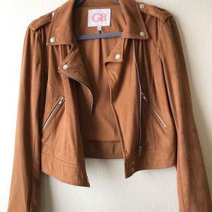 Small Brown suede Moto jacket